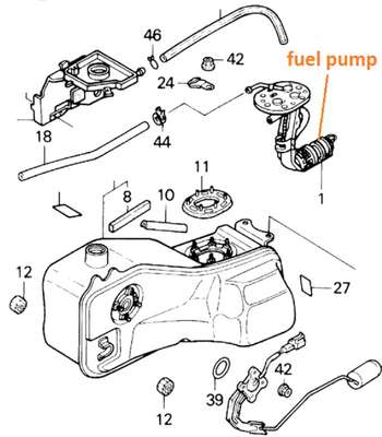 16700-MT3-010 fuel pump image 2